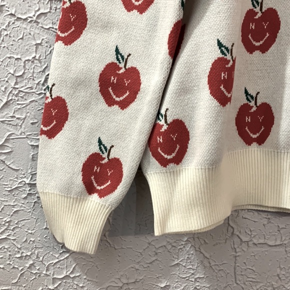 NYON NEW Crewneck Sweater Large New York Big Apple Cotton Plazacore Casual Theme - Picture 5 of 14